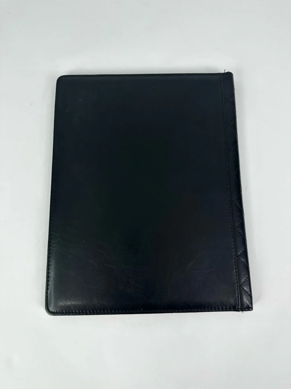 Buxton Black Quilted 8.5 x 11 Padfolio Pen Holder, Card Slot, Legal Pad Holder
